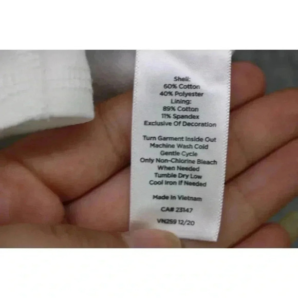 T by Talbots White Skort-Size Medium-Tulip Hem-Zipped Pockets - Picture 5 of 10